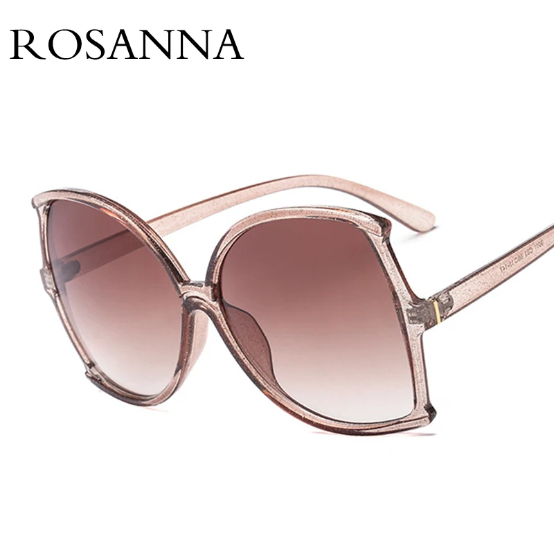 

ROSANNA Newest Oversized Sunglasses Women Cat Eye Luxury Brand Designer Gradient Sunglasses Female UV400 Oculos Big Frame Shades