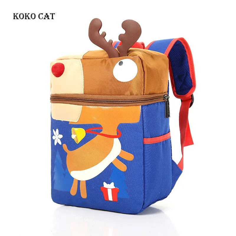 

Kids Backpacks Children School Bags for Girls Boy Cute Cartoon 3D Moose Printed Student Bookbag Kindergarten Bag Mochila Escolar