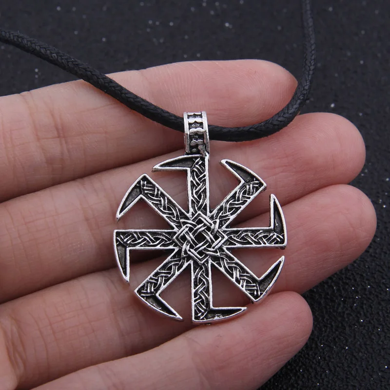 

Viking Slavic Amulet Pagan Solar Symbol Slavic Wheel Nordic Amulet Men Jewelry