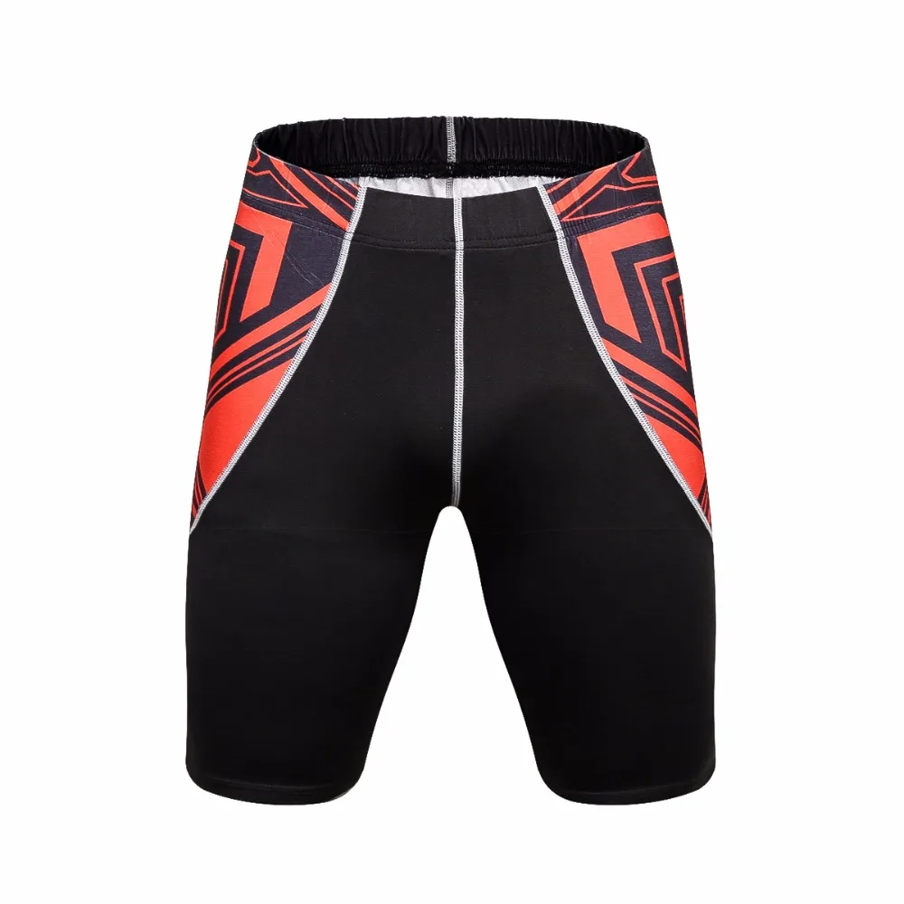 3D Print Compression Shorts Men Quick Dry Breathable Sweat Short