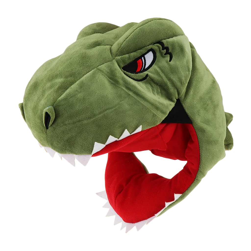 

Adults Kids Cute Cosy Green Dinosaur Cap Novelty Animal Plush Winter Pull On Hat Birthday Party Gift