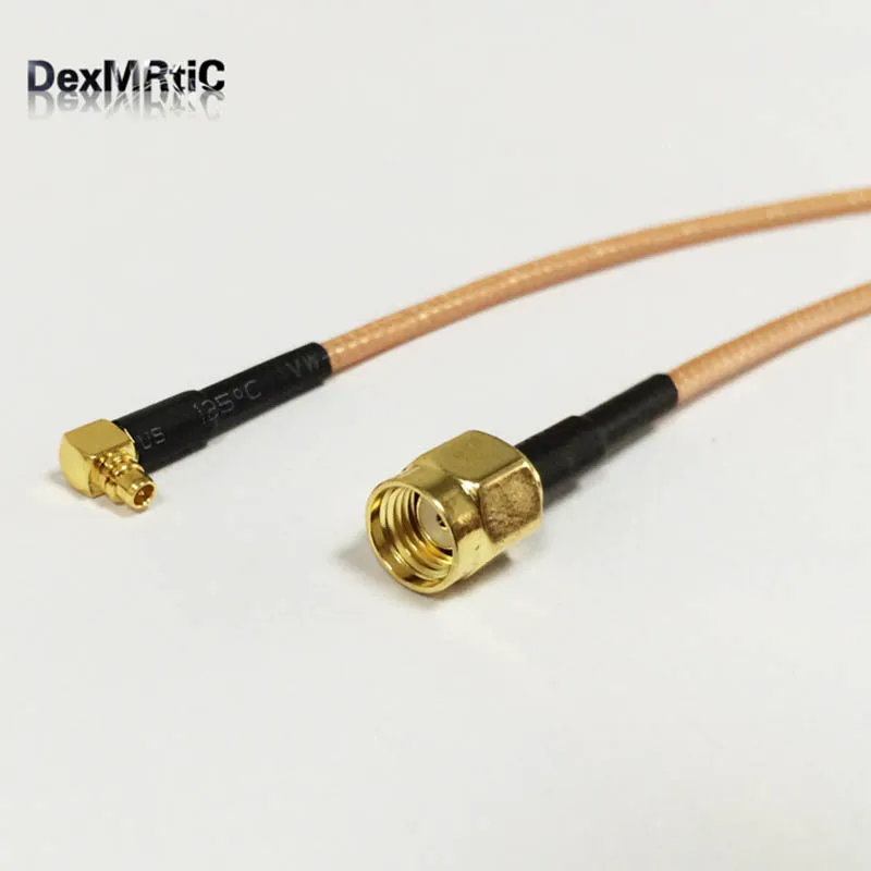 

RP SMA Male plug Switch MMCX Male Right Angle Pigtail Cable RG316 Wholesale Fast Ship 15CM