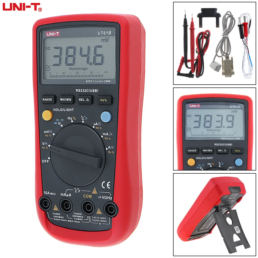 

LCD Display Precision Digital Multimeter Voltmeter AC DC Voltage Current Tester Multi Meter with RS232C / USB Standard Line
