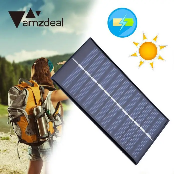 amzdeal 0.8W 6V Solar Cell Power Panel Plate Battery Charger Module For Flashlight Outdoor Travelling Powerbank DIY | Электроника