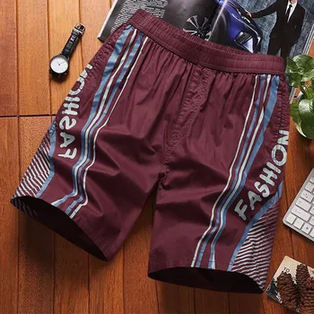 

2019 Fashion Men's Stripe Zip Pocket Elastic Cord Casual Cotton Sports Beach Shorts Men Cool Summer Hot Sale Short