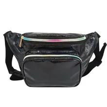 Модная женская поясная сумка, Повседневная сумка из искусственной кожи с цепочкой на плечо, на молнии, на груди, на талии, сумка для путешествий, поясная сумка