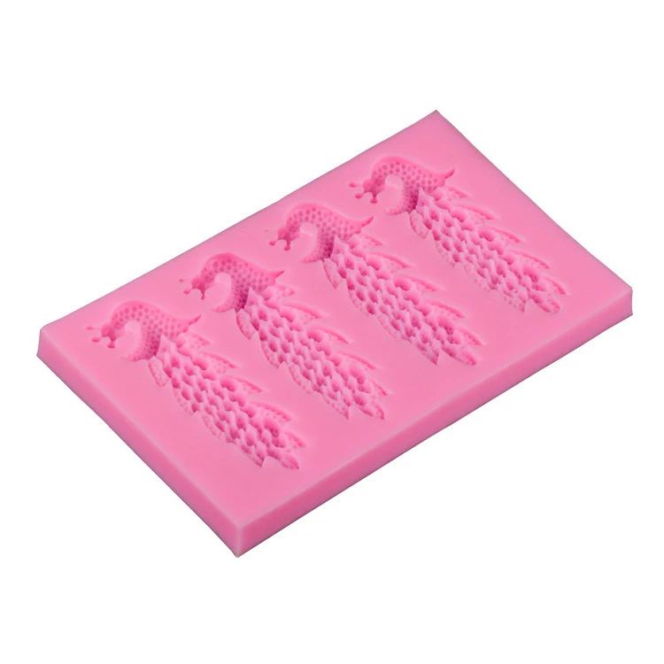 

New arrive Peacock birds Shape for silicone fondant cake tool. Lace mold cookie, chocolate, sugar bakeware mold D334