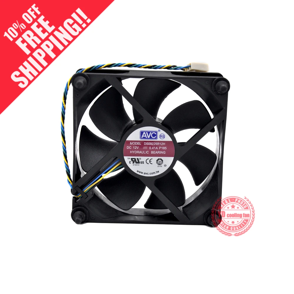 

NEW AVC 9025 9cm 4PIN PWM temperature control PWM control speed DS09225R12H 0.41A cooling fan