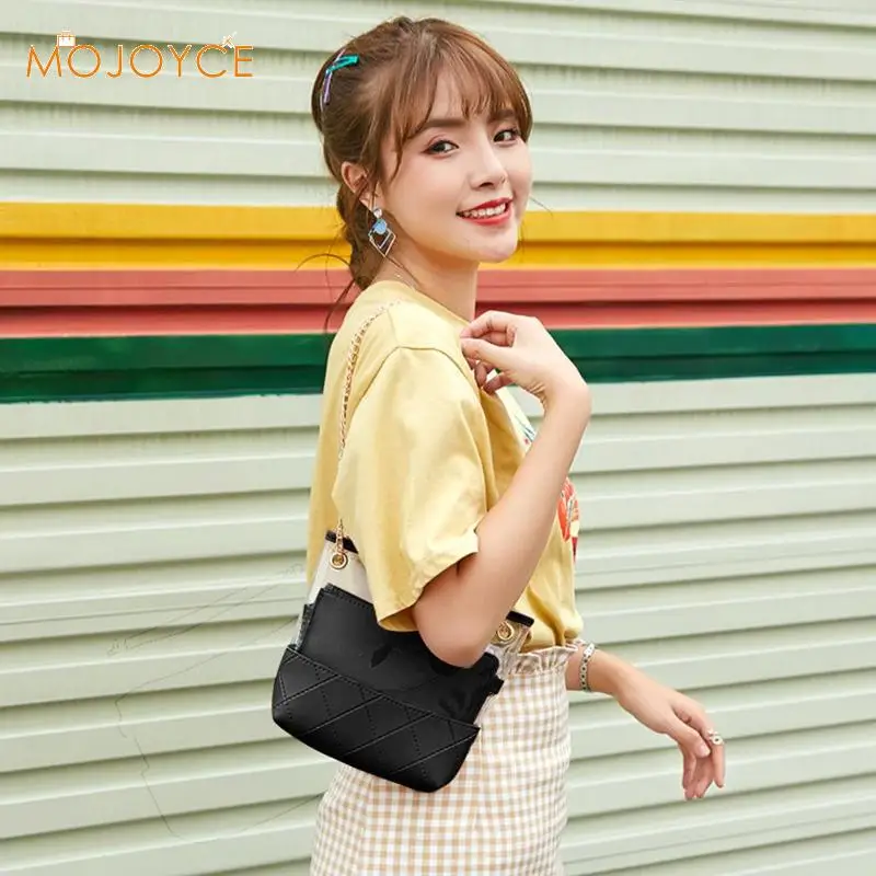 2pcs/set Summer New Fashion Bag Transparent Solid Color Inner Bag Women Chain Crossbody Bags Shoulder Diagonal Ladies Bag