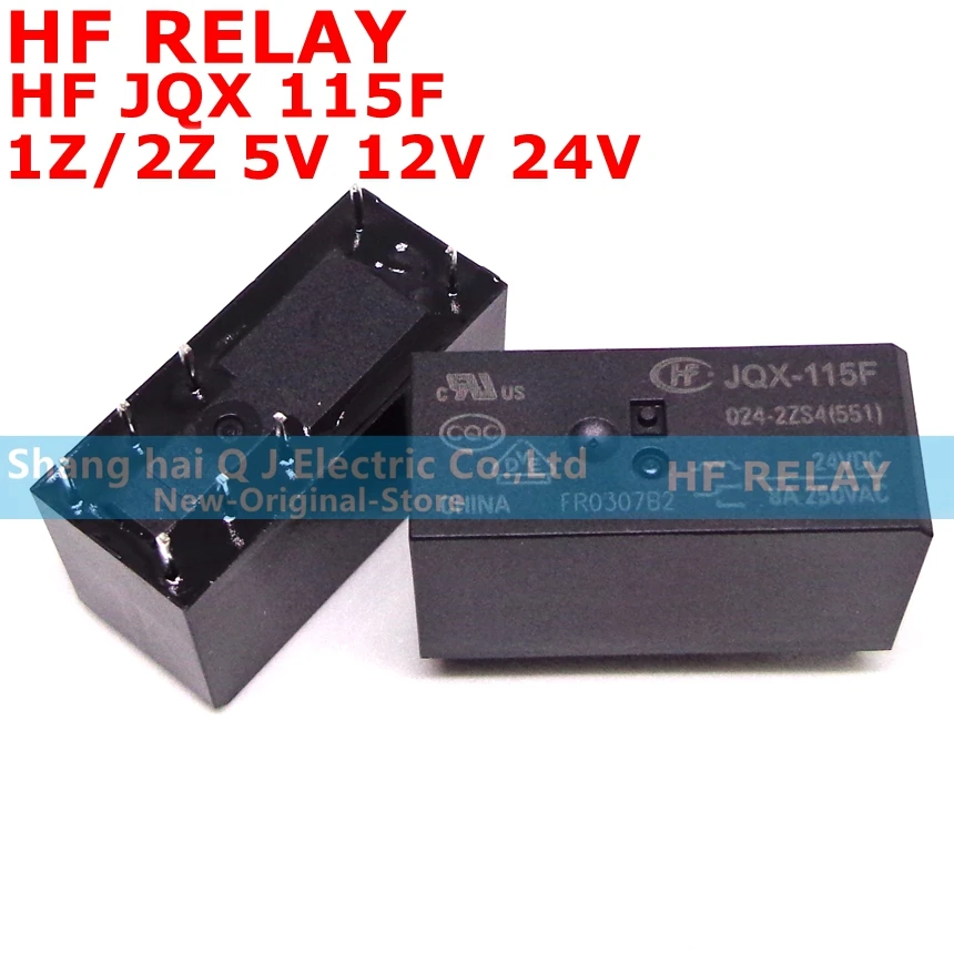 Реле HF HF115F 10 шт. реле 5 В 12 24 100% новое и оригинальное 012 024 2ZS4 551 8A 2CO В|Реле| |