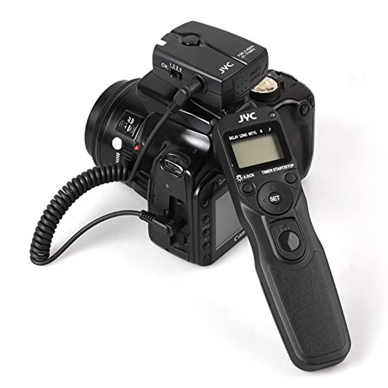 

VILTROX JY-710 2.4GHZ FSK Wireless Remote Shutter Controller Set Time Lapse Intervalometer Timer with N1 Cable for Nikon D2H D1