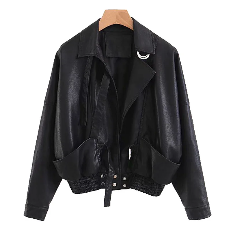 Женское пальто из искусственной кожи, Модные Куртки из искусственной кожи, Женская трендовая стильная куртка, женские зимние FF1443 X