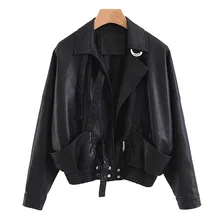 Женское пальто из искусственной кожи, Модные Куртки из искусственной кожи, Женская трендовая стильная куртка, женские зимние FF1443 X