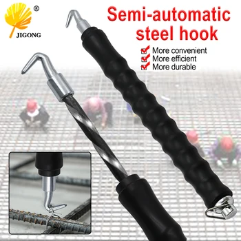 

Rebar tier construction site winding tool wire knoting pliers steel wire tring tool steel bar tying hook Semi-automatic