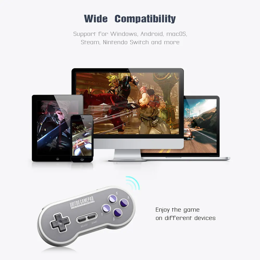 8bitdo SF30 Pro/SN30 Pro Bluetooth геймпад Беспроводной игровой контроллер с джойстиком для Windows, Android nintendo переключатель macOS