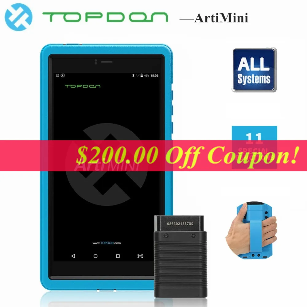 

TOPDON ArtiMini OIL Reset SAS ABS DPF EPB TPMS IMMO Coding OBD2 Scanner Diagnostic TooL Automotive WIFI Free Sofeware X431 Pro