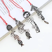 1 шт. творческий металл изысканный персональный ветер колокол Закладка студент мультфильм металлические скрепки этикетка канцелярские подарок Эсколар