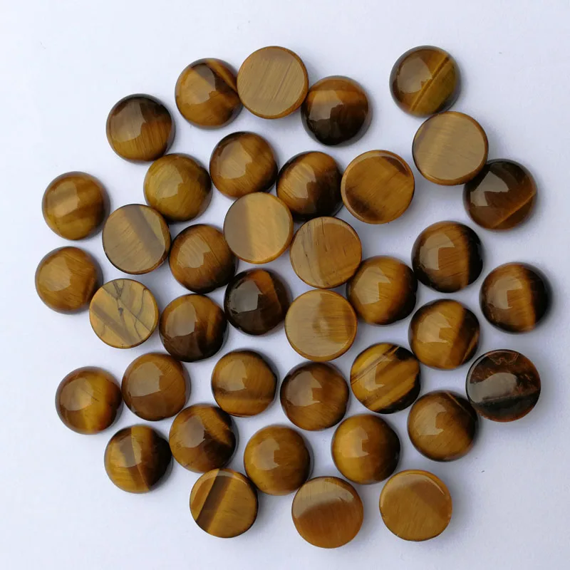 12 мм смесь природных камней круглые бусины Кабошон для изготовления ювелирных изделий очаровательное модное кольцо аксессуары 50 шт./лот