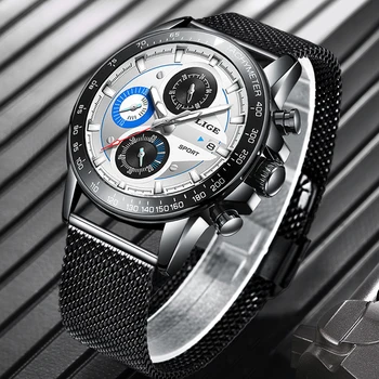 

2019 LIGE Top Brand Luxury Men Watches Reloj Hombre Waterproof Ultra Thin Date Chronograph Casual Quartz Watch Relogio Masculino