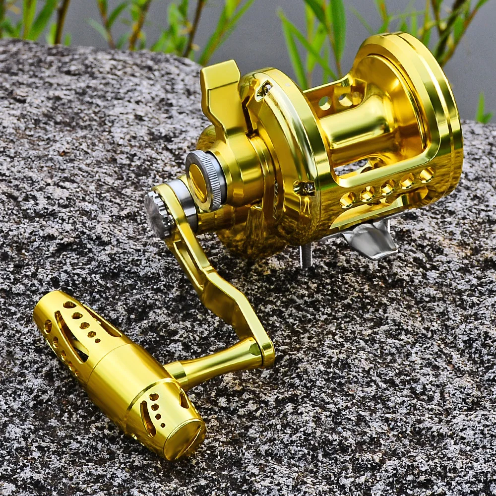

1pc Jigging Reel Max Drag 16kg-40kg 5 Series (Left/Right-Hand) Seawater Trolling Reels Aluminum CNC Machined Hollow Fishing Reel