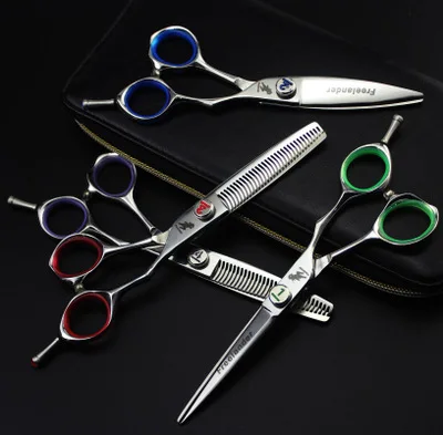 Pewter sets 6,0 дюймов японский, из нержавеющей стали sharp, толстый, зубы, изогнутые зубы ПЭТ ножницы - Цвет: Pewter sets