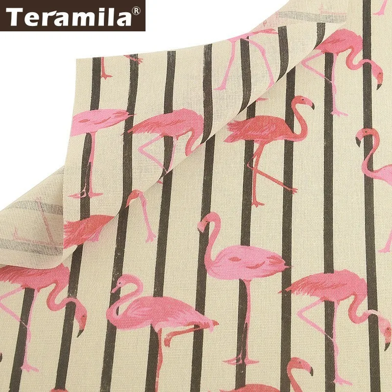 Teramila ручное крашеное хлопковое белье с птичкой ткань Tissu сделай сам скатерть