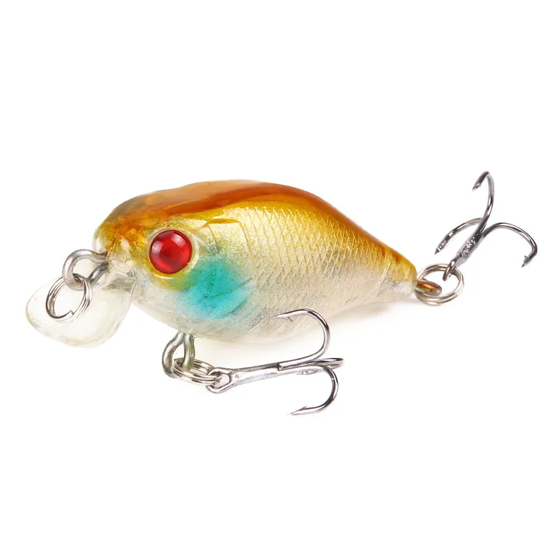Crank Artificial Bionic Hard Bait 4cm/4.6g Minnow Lures Bait Black Three Hook Plastic Hard Bait Fishing Gear Accessories jooyoo