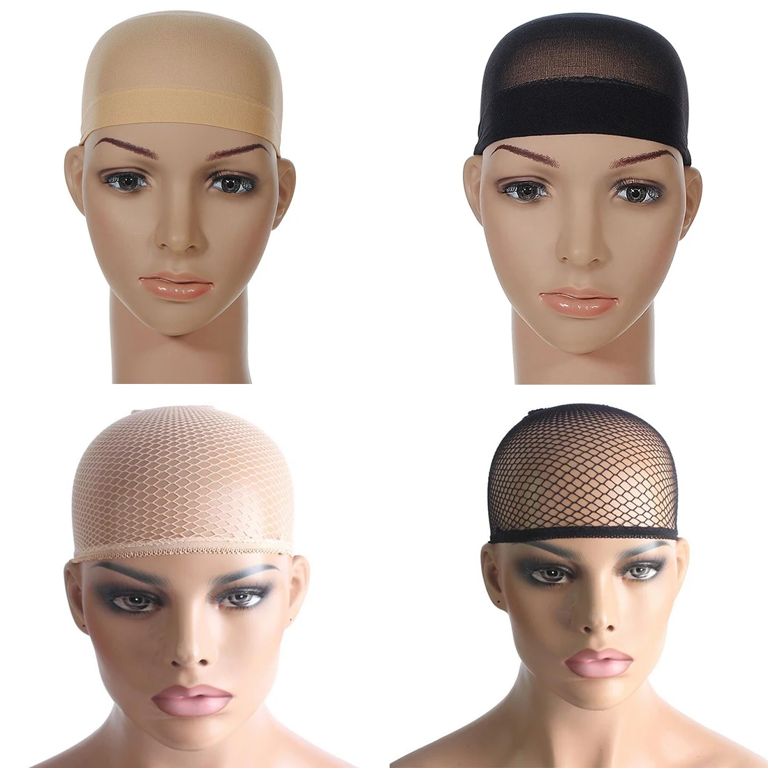 Elastic Unisex Mesh/Stockings Deluxe Hair Wig Cap Liner Hairnet Snood Nylon Stretchable Weave Glueless Dome Hair Net Elastic Unisex Mesh/Stockings Deluxe Hair Wig Cap Liner Hairnet Snood Nylon Stretchable Weave Glueless Dome Hair Net