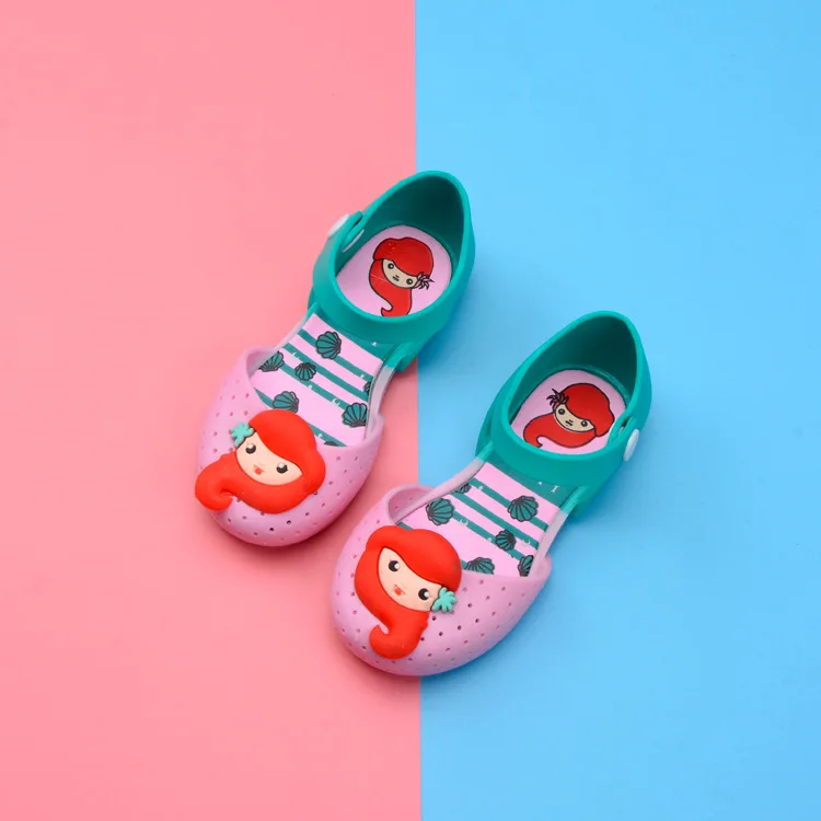 Мини Мелисса желе сандалии волнистые точки Красивые резинки для девочек сандалии для девочек счастливые крутые сандалии принцессы Удобная Белоснежка обувь
