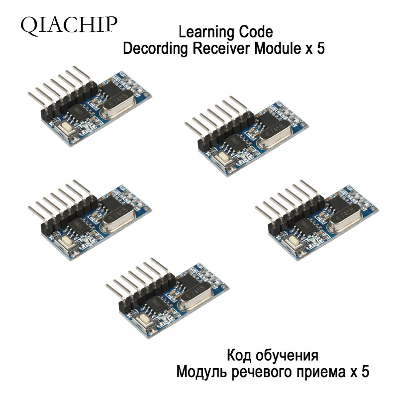 

RF Receiver Learning Code Decoder Module 433 mhz Wireless 4 Channel output Diy kit For Remote Control 1527 encoding
