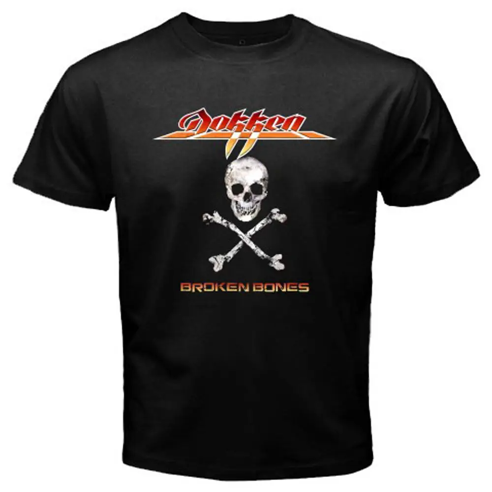 Новинка DOKKEN * Broken Bones Metal Rock Band Legend Мужская черная футболка Размер S-3XL Толстовка в