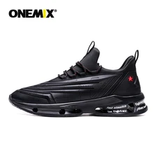 ONEMIX Outdoor Running Shoes For Men Sneakers Technology Style Leather Shock Absorption Lightweight Women Sports Jogging Shoes onemix 2017 new men s sports running shoes for men shock absorption mesh lightweight design comfortable air cushion shoes 1191