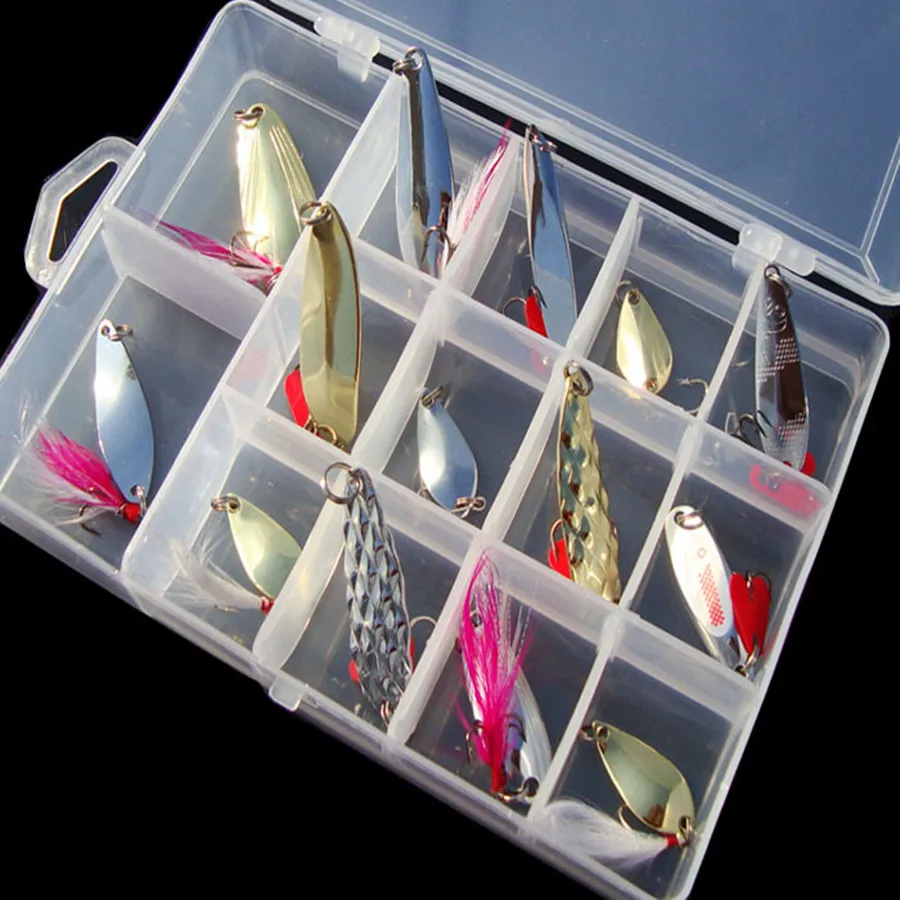 Assorted Metal Spinner Baits Fishing Spoon Luresbait Salmon Bass