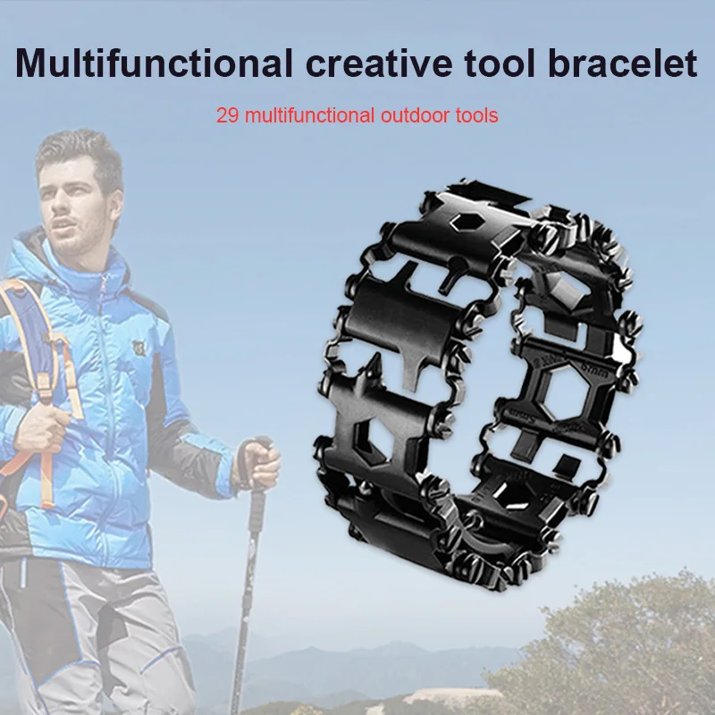 

Multi-function Bracelet Stainless Steel Wearable Bracelet Screwdriver Tool for Sailing Travel DAG-ship