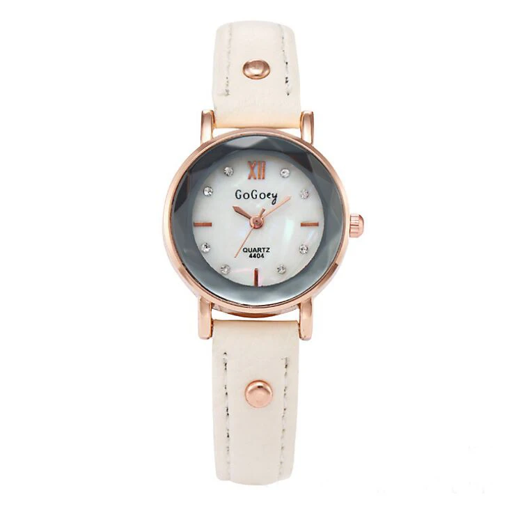 

New Arrive Gogoey brand leather watches women ladies rhinestone Dress Quartz Wrist Watch Relogio Feminino go4404