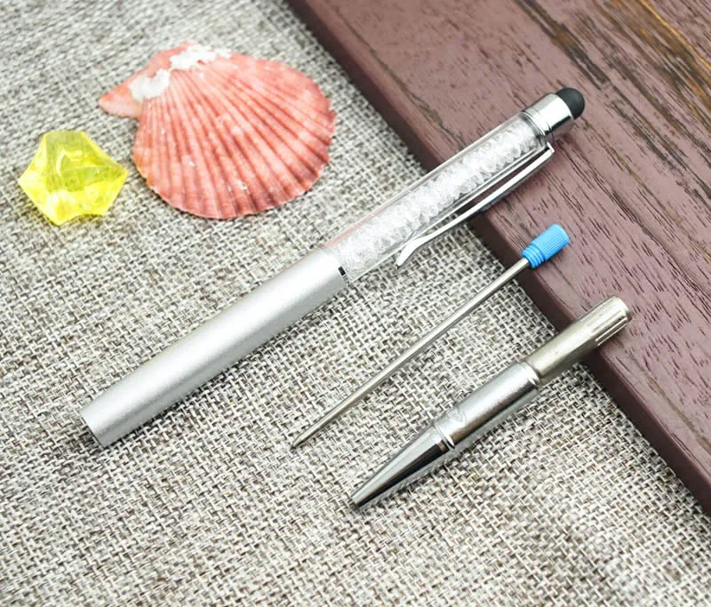 Милая каваи металлическая Алмазная Хрустальная шариковая ручка сенсорная ручка для Ipad Iphone индивидуальный логотип Подарочный ручка для школы офиса поставки