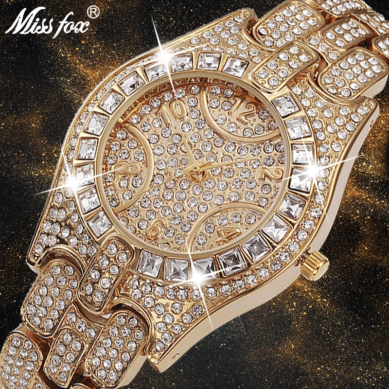 Feminino de Quartzo Relógio de Marca de Luxo com Design de Moda Missfox Relógio Numérico Árabe Impermeável