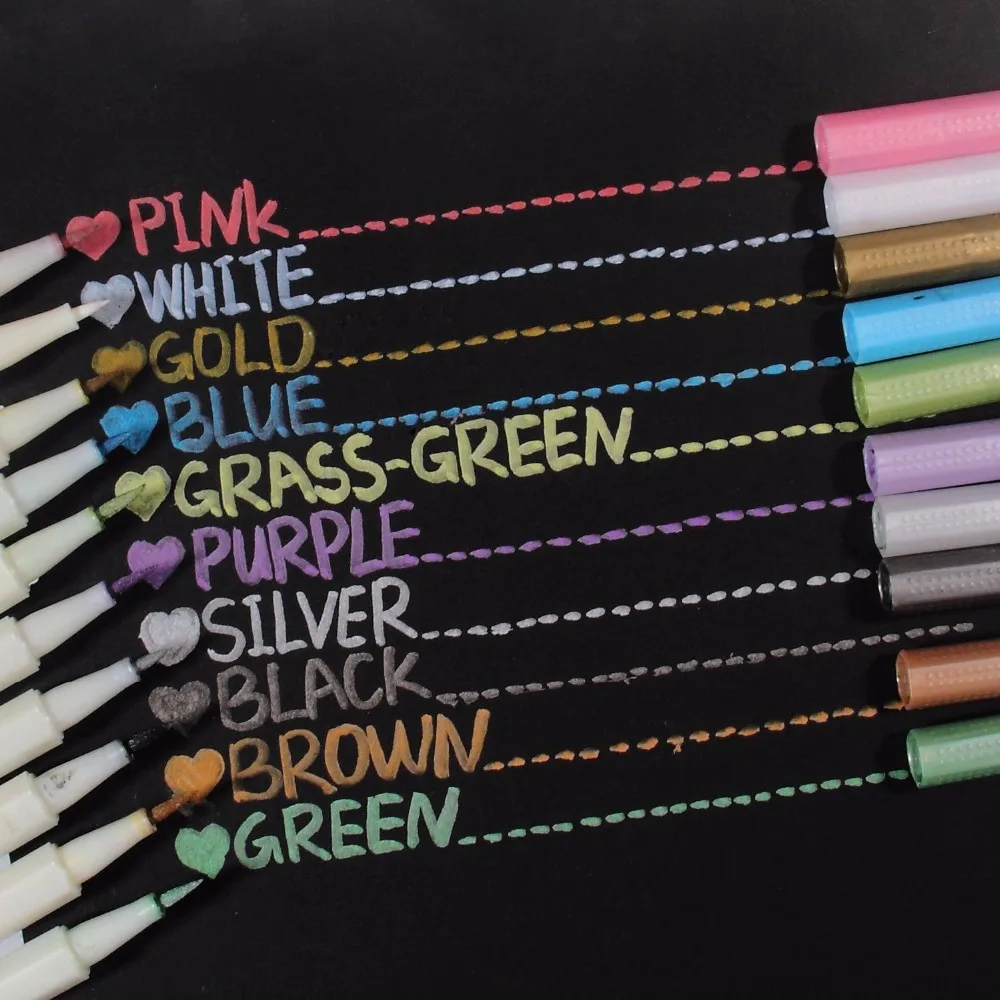 glitter marker stationery paint school brush drawing pen set watercolor