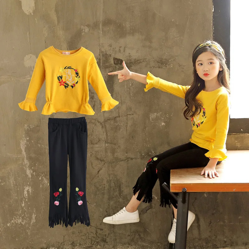 

Kids Sets for Girls Autumn and Winter Suit Sequins Rabbit Coat +pant Suit Leisure Sets Girls Clothes baby girl clothes Floral