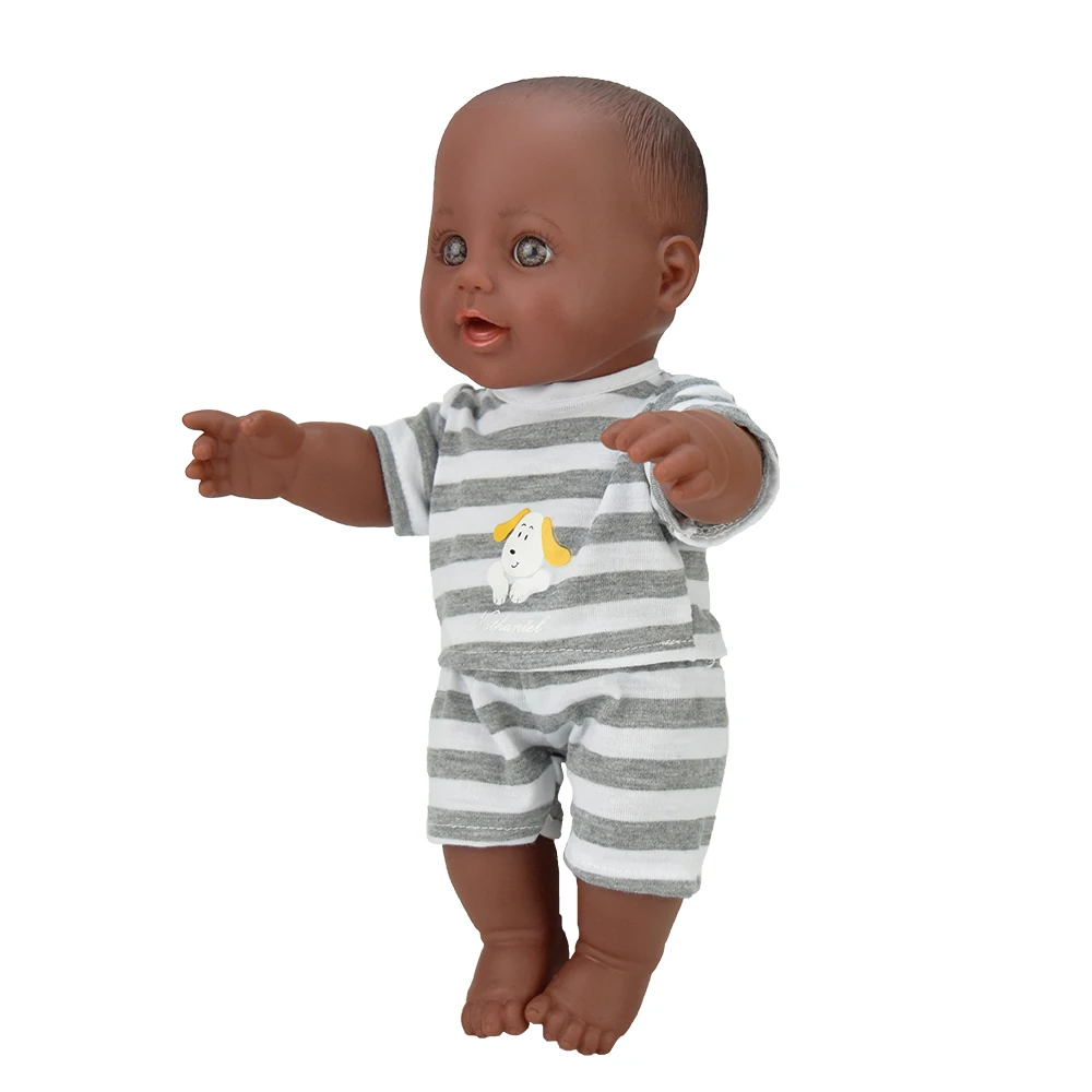 12 дюймов! Силиконовая винила для волос reborn baby newborn black boneca safety Nathniel подарок мягкая
