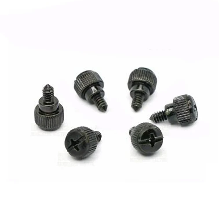 20PCS BLACK 632*5 Length 15mm DIY Computer PC Case Screws Round