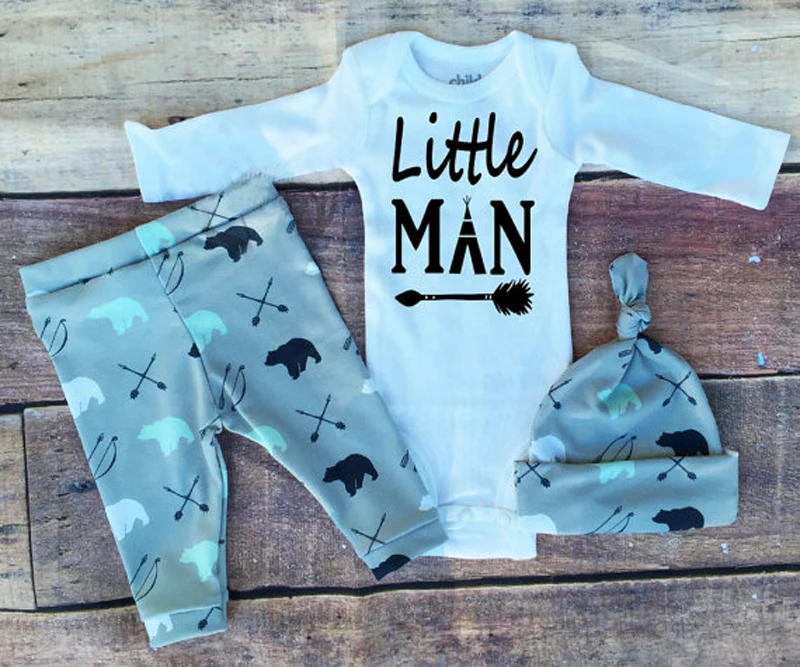 2019 Новое боди с сетчатми рукавами и надписью для новорожденных мальчиков + штаны с принтом + Милая шапочка
