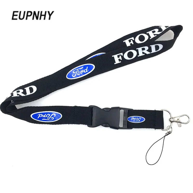 

EUPNHY 1Pcs FORD Logo Detachable Keychain Lanyard Cell Phone Keys Office ID Badge Holder Neck Straps Lanyard Hanging Rope