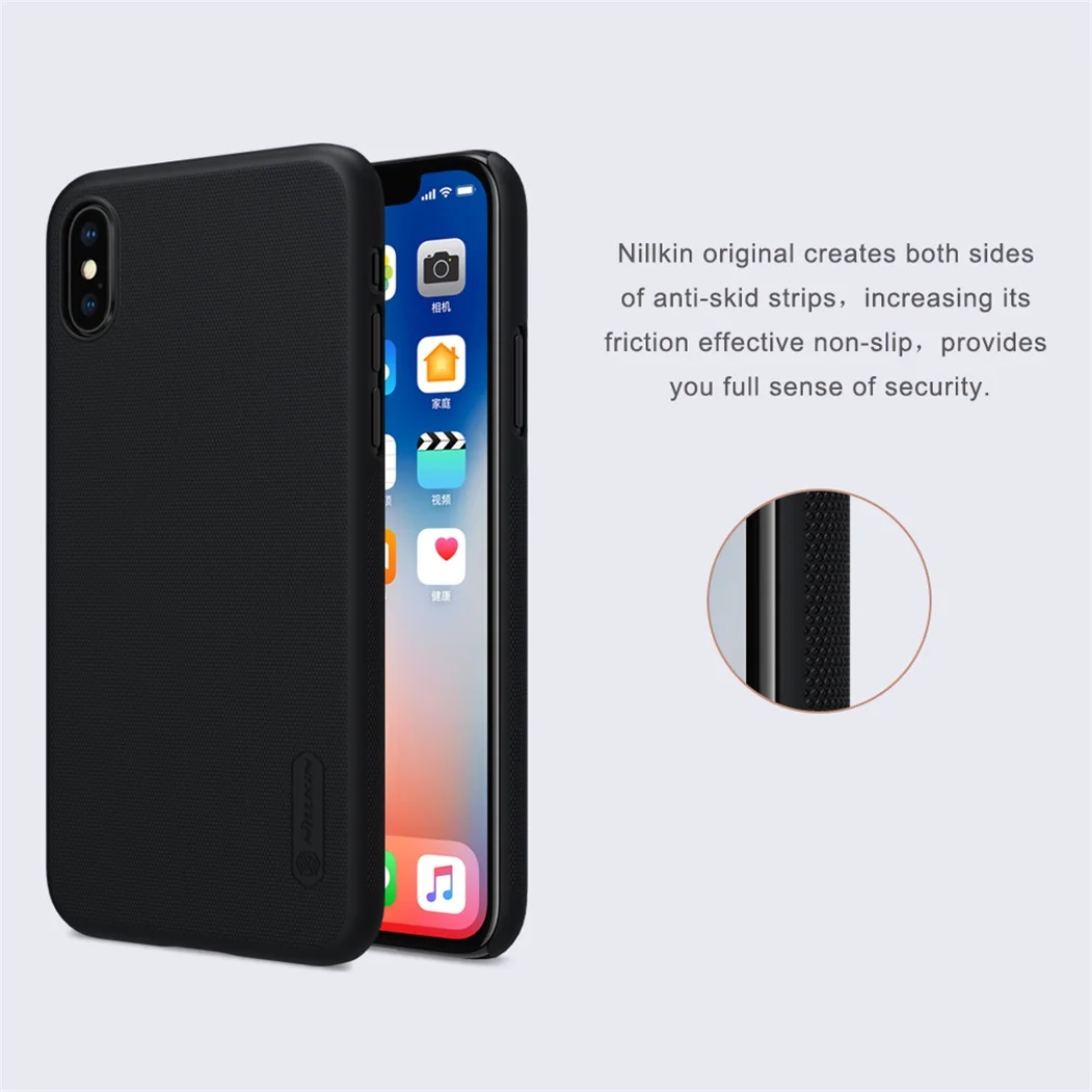 iphone se clear case For iPhone X XS Case Cover Nillkin Phone Case Super Frosted Shield Matte Hard PC Back Cover Black protector Case For iPhone XS best iphone se case