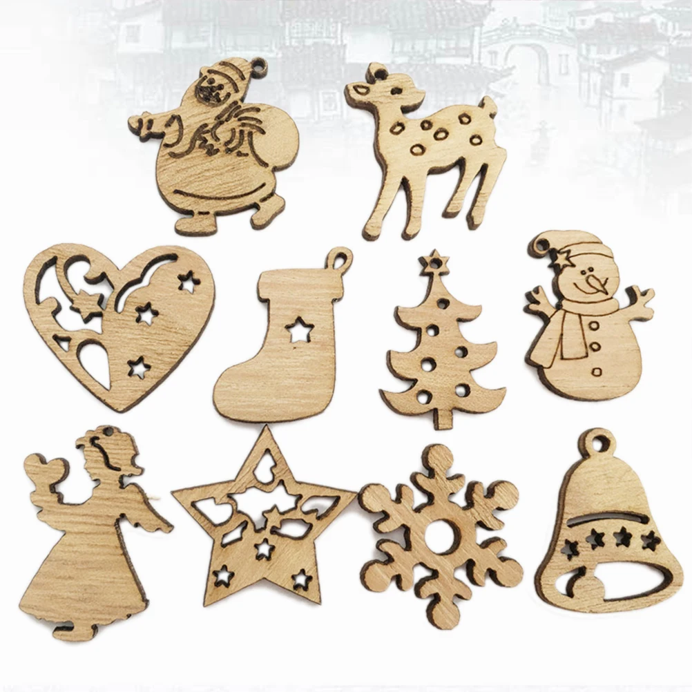 Gingerbread Man Embellishments Card Making Shapes Gift Tag Wooden Cutout