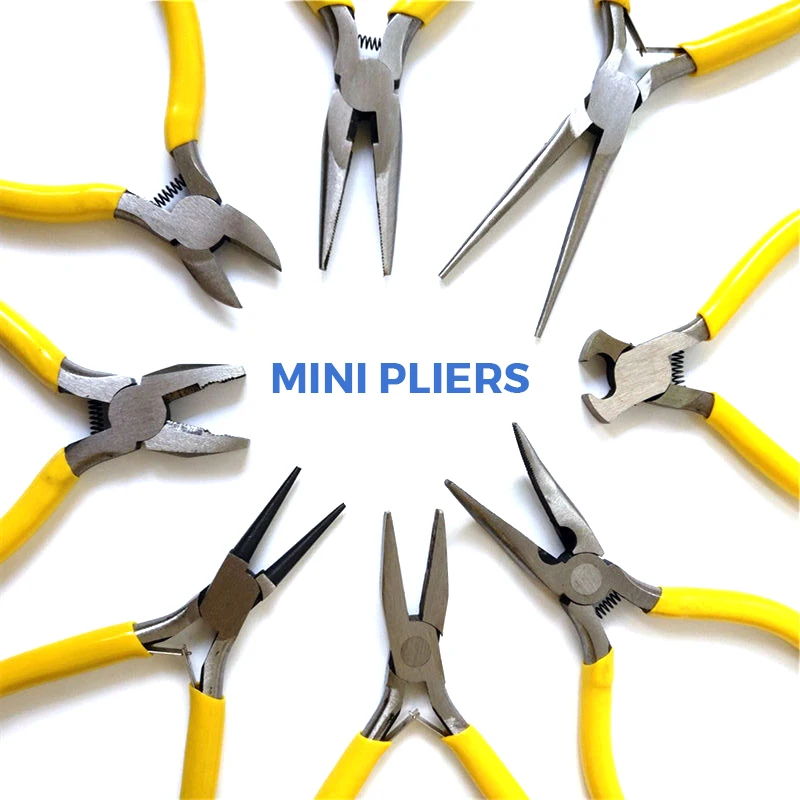 

8 Typies Mini Pliers Diagonal Wire Cable Cutting Pliers Side Snips Flush Pliers Needle Nose Pliers Jewelry Hand Tool Sets