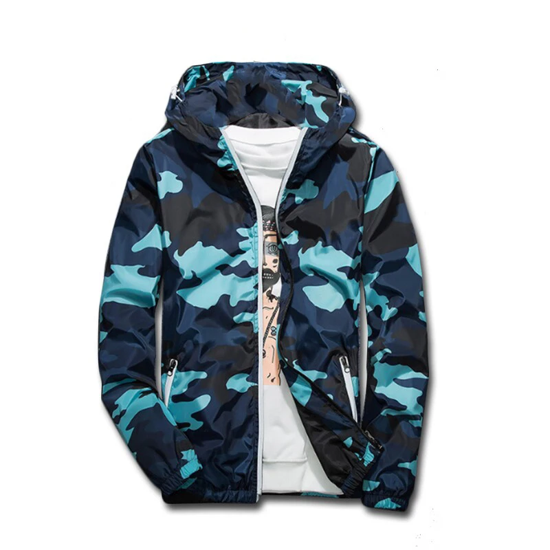 Camouflage Jackets Men's Coats 2017 Spring Summer Hooded jacket Fashion Camo Male Jackets Army 