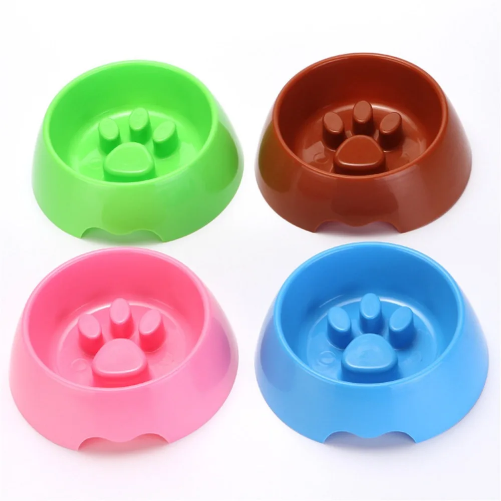 

Footprint Pet Dog Bowls Puppy Dog Food Water Feeder Bowls Slow Eating Exercise Dog Dish Pet Container Pet Feeder Bowls Supplies