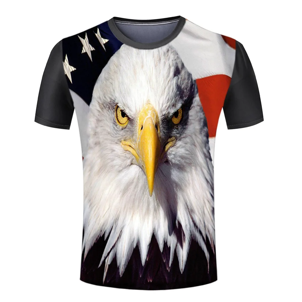 Visi Nyata 3d Cetak T Shirt 3D Elang Printing Tops Hip Hop Pria Visi Nyata 3d Cetak T Shirt 3D Elang Printing Tops Hip Hop Pria