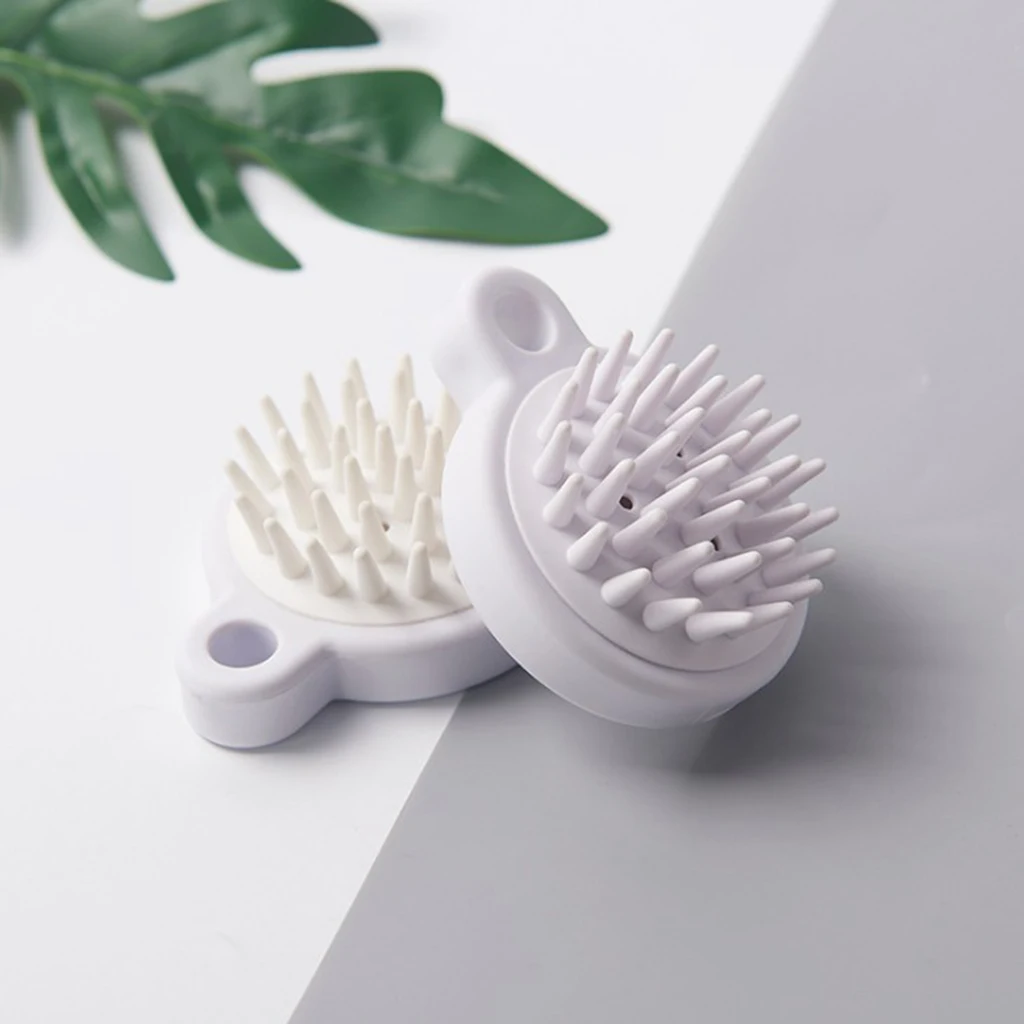 2 шт. премиум-силикон массажёр кожи головы шампунь для кожи головы кисти-Случайные цвета